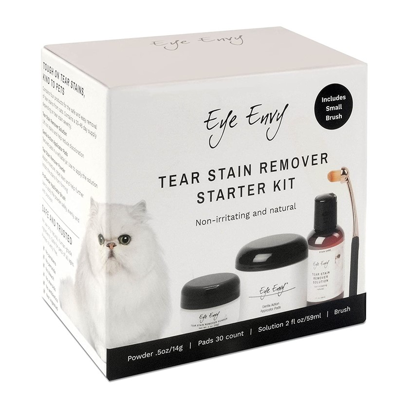 Eye Envy Cat Tear Stain Remover StarterKit &brush - Kit Eye Envy para Gatos