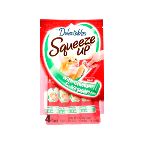 Hartz Squeeze Up - Chicken & Veggies - Snack en tubo Pollo y Vegetales
